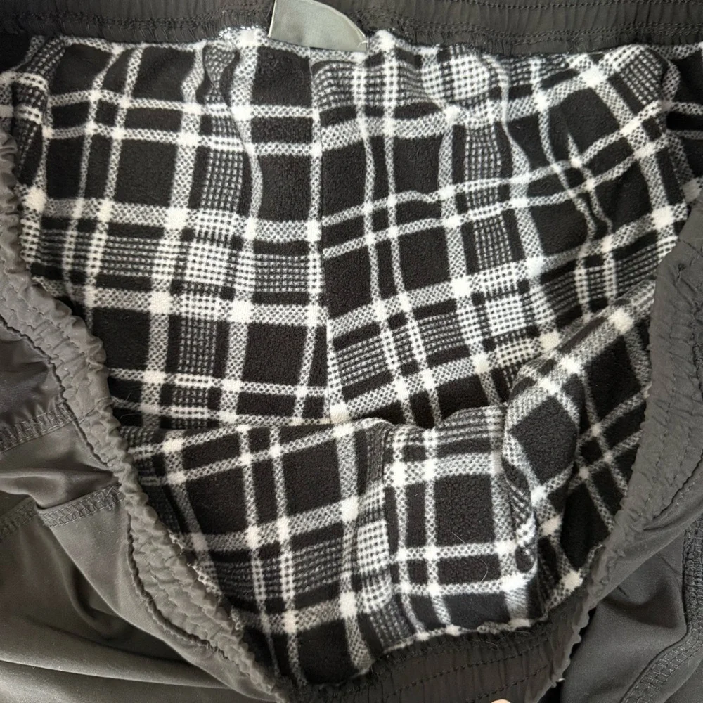 Eddie Bauer Black Fleece Lined Cargo Jogger Pant Women’s Size 14 Winter Cozy